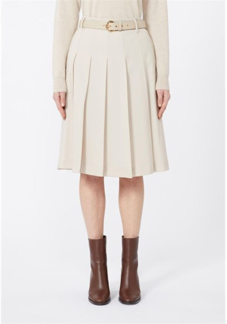 Max Mara Structured Midi Skirt With Elegant Pleats