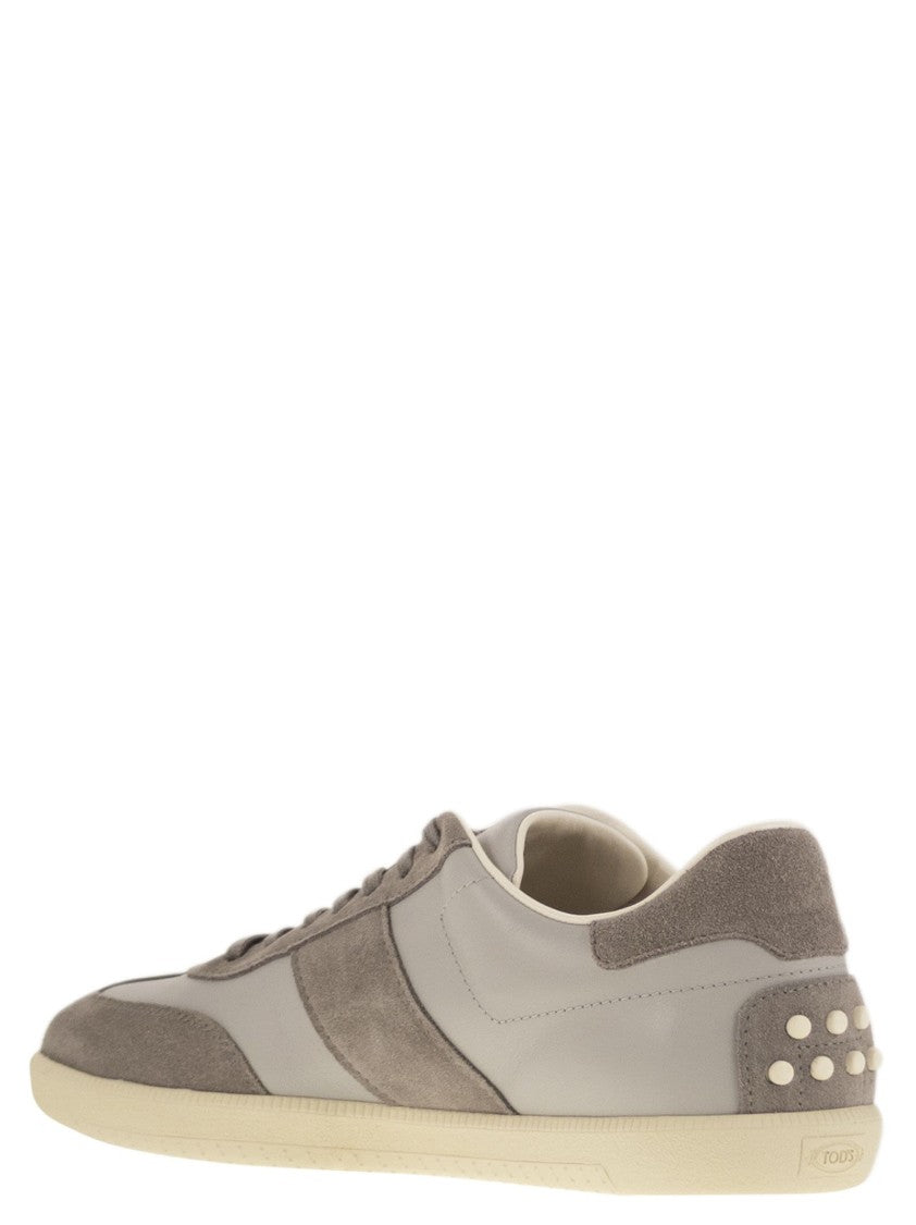 Tod's Smooth Leather And Suede Tabs Sneakers