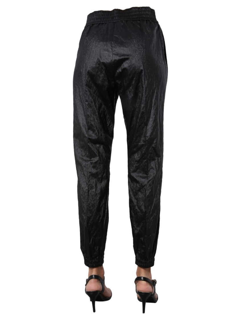 Fabiana Filippi Tapered Track Pants With Crinkled Texture