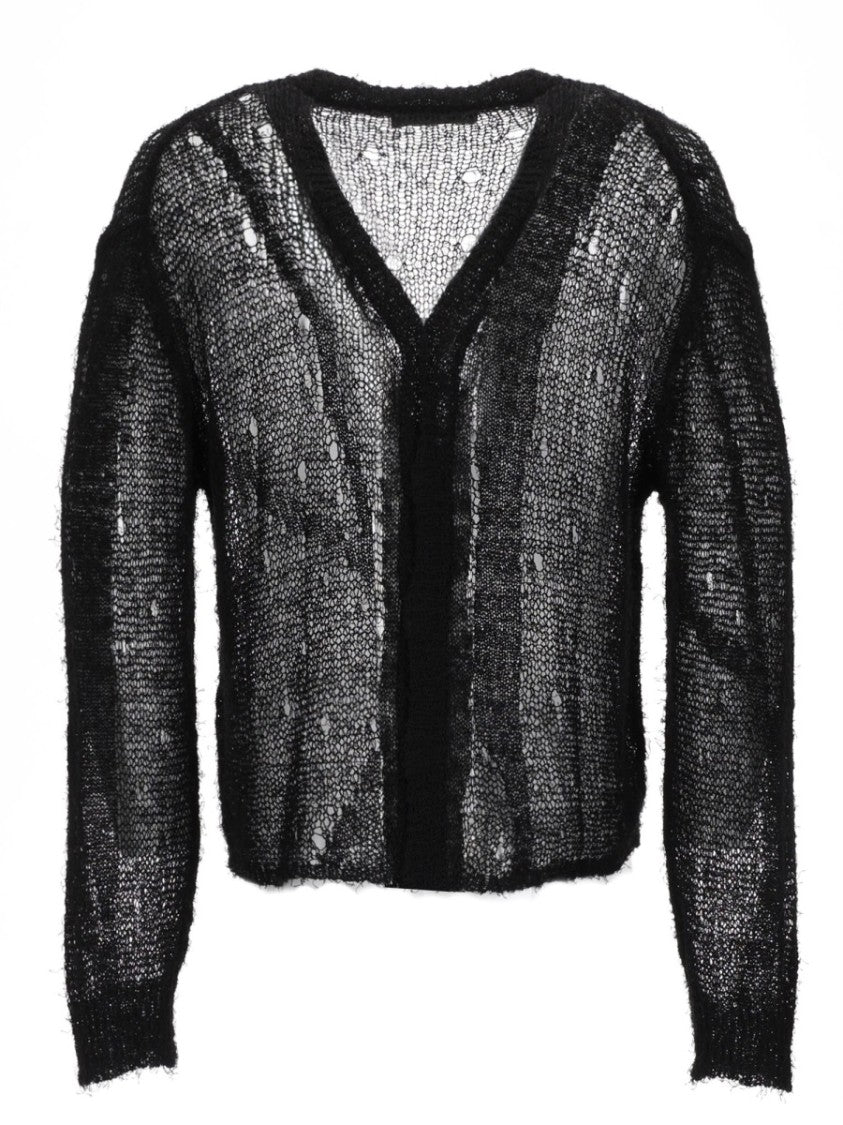Our Legacy Neutrals Striped Loosely Knitted Linen Cardigan