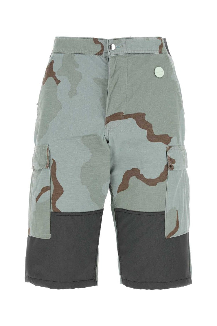 Oamc Printed Nylon Blend Bermuda Shorts