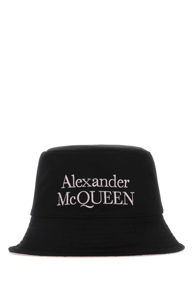 Alexander Mcqueen Black Nylon Reversible Hat