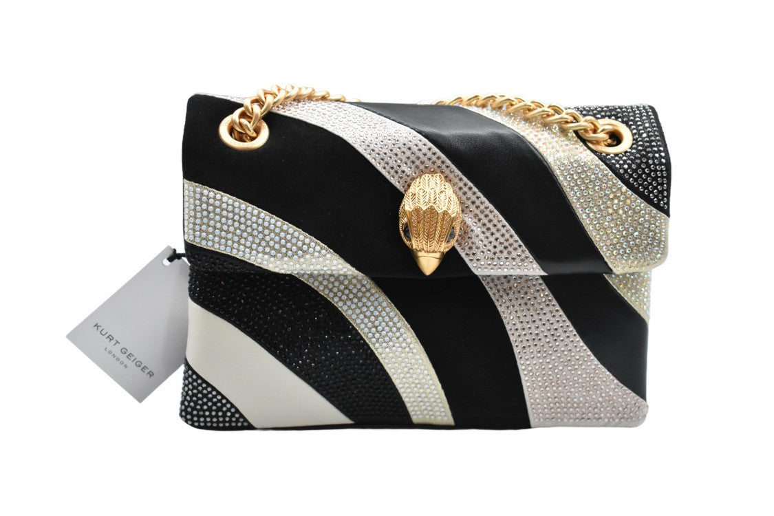 Kurt Geiger Shoulder Bag With Bold Diagonal Stripes