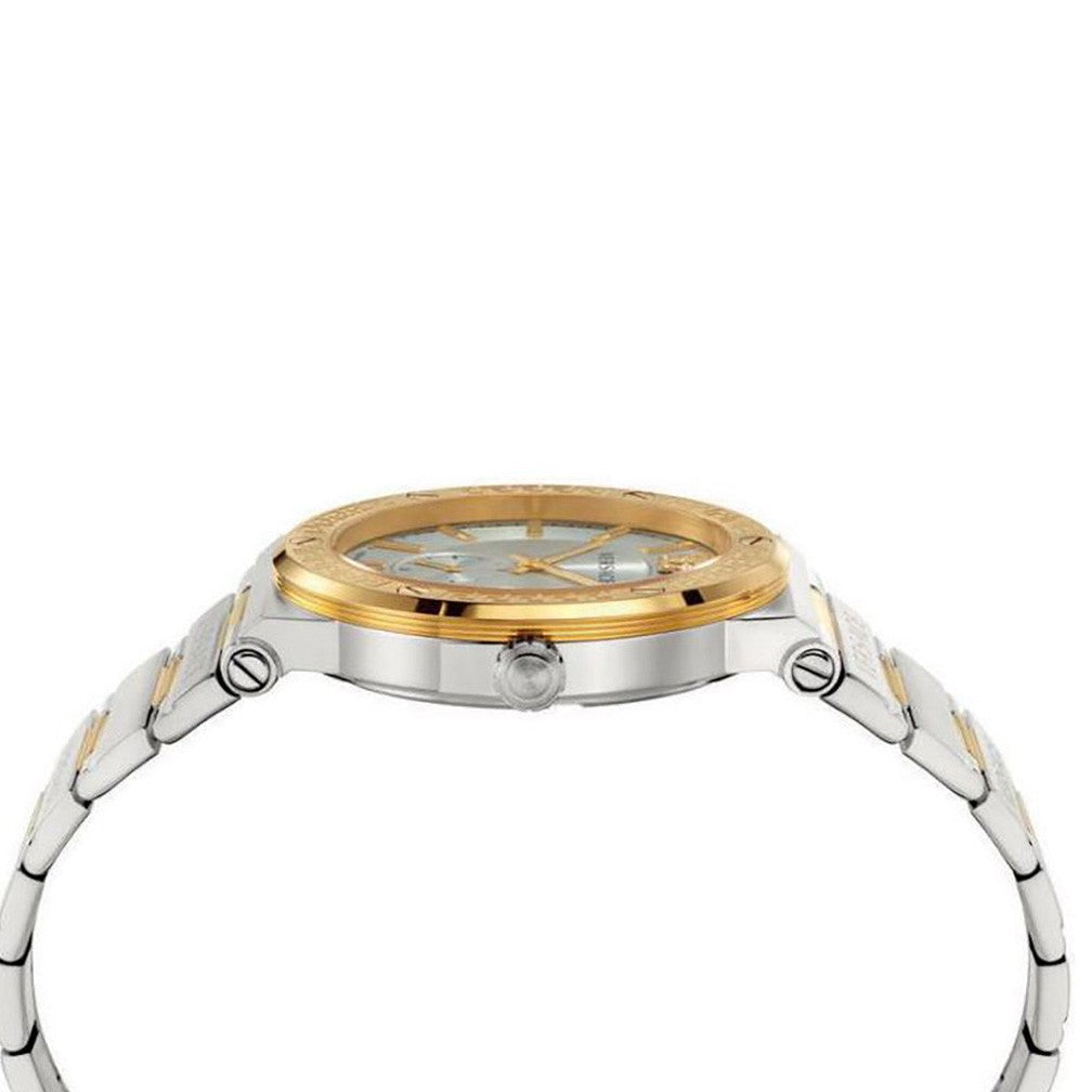 Versace Greca Logo Swiss-Made Quartz Watch With Two-Tone Finish