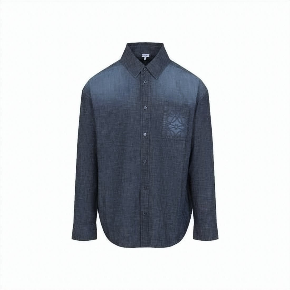 Loewe Subtle Gradient Long-Sleeve Shirt With Intricate Embroidery