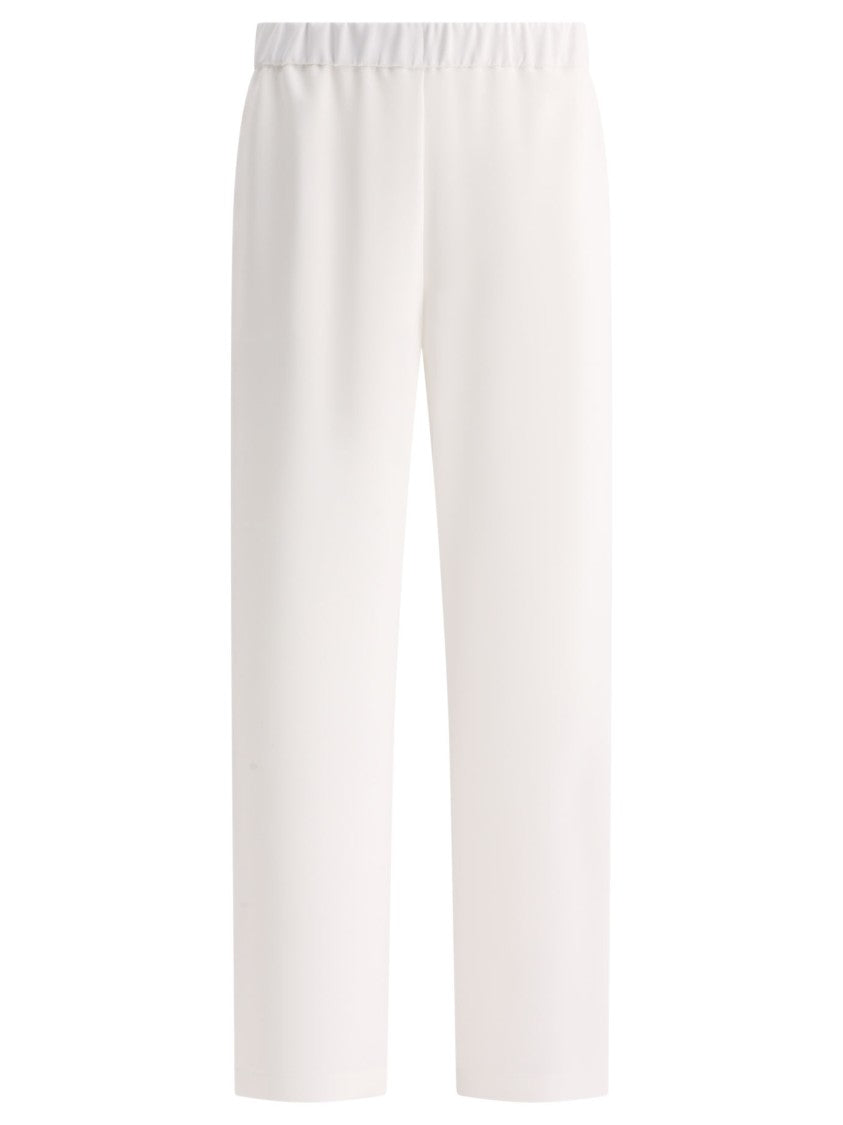 F.It Relaxed Fit White Trousers With Minimalist Aesthetic