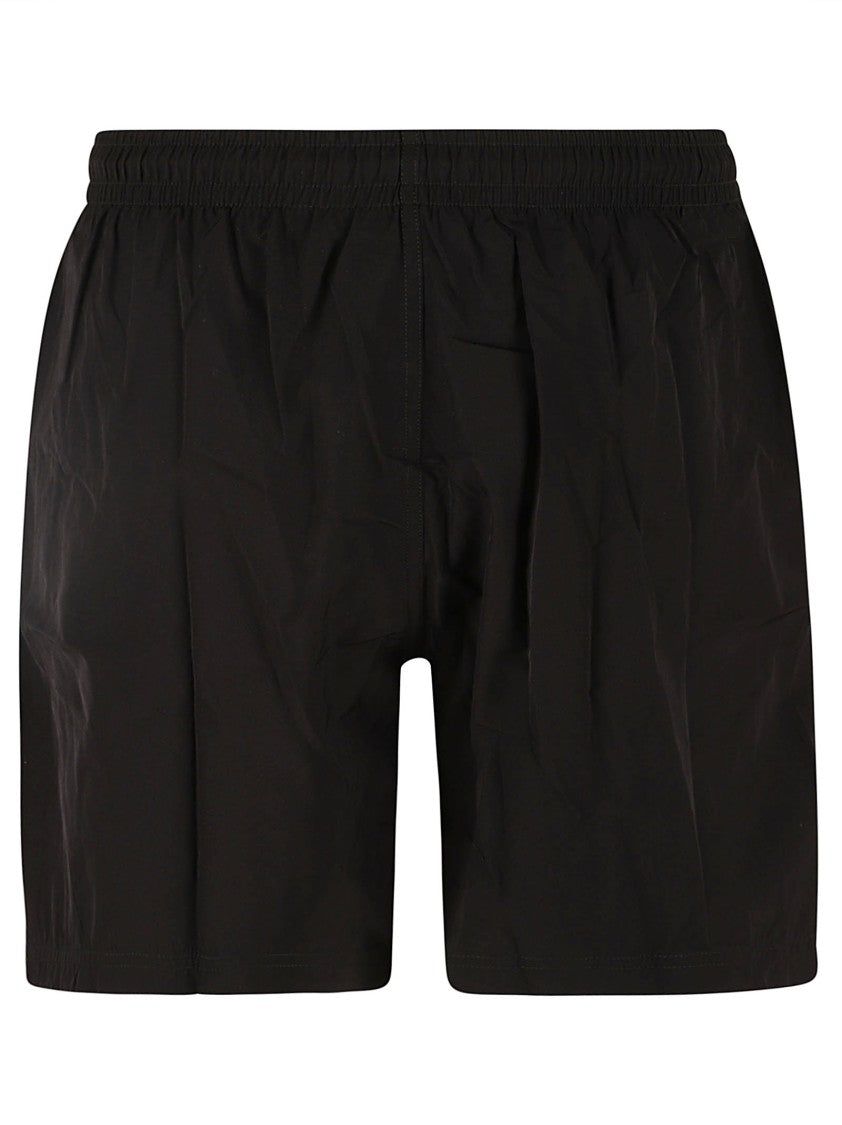 Alexander Mcqueen Casual Black Shorts With Embroidered Logo