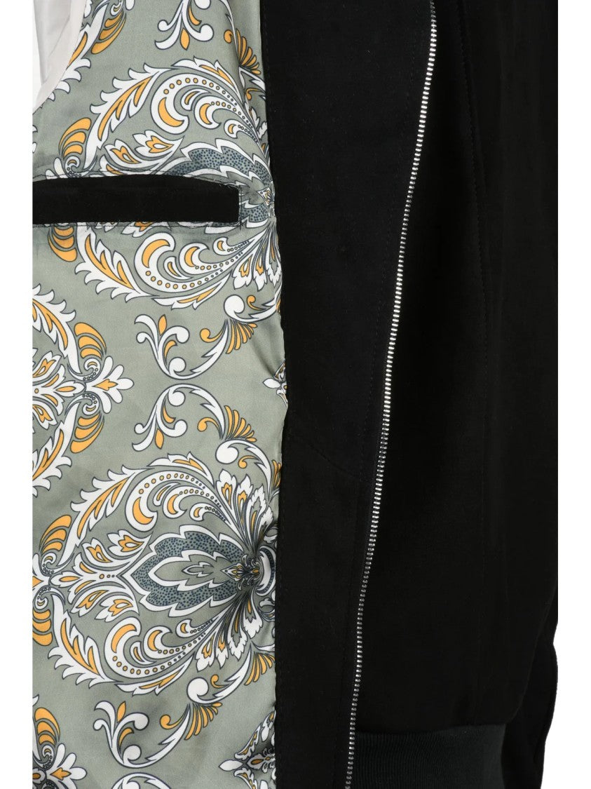 Blusotto Black Leather Stand Collar Jacket