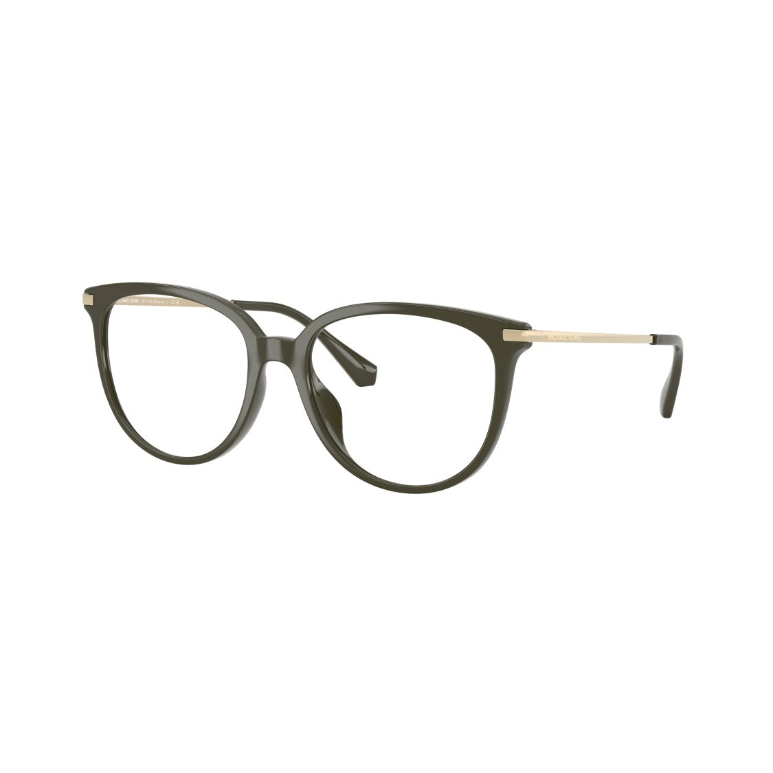 Michael Kors 0Mk4106u Rounded Cat-Eye Eyeglasses In Muted Olive Green