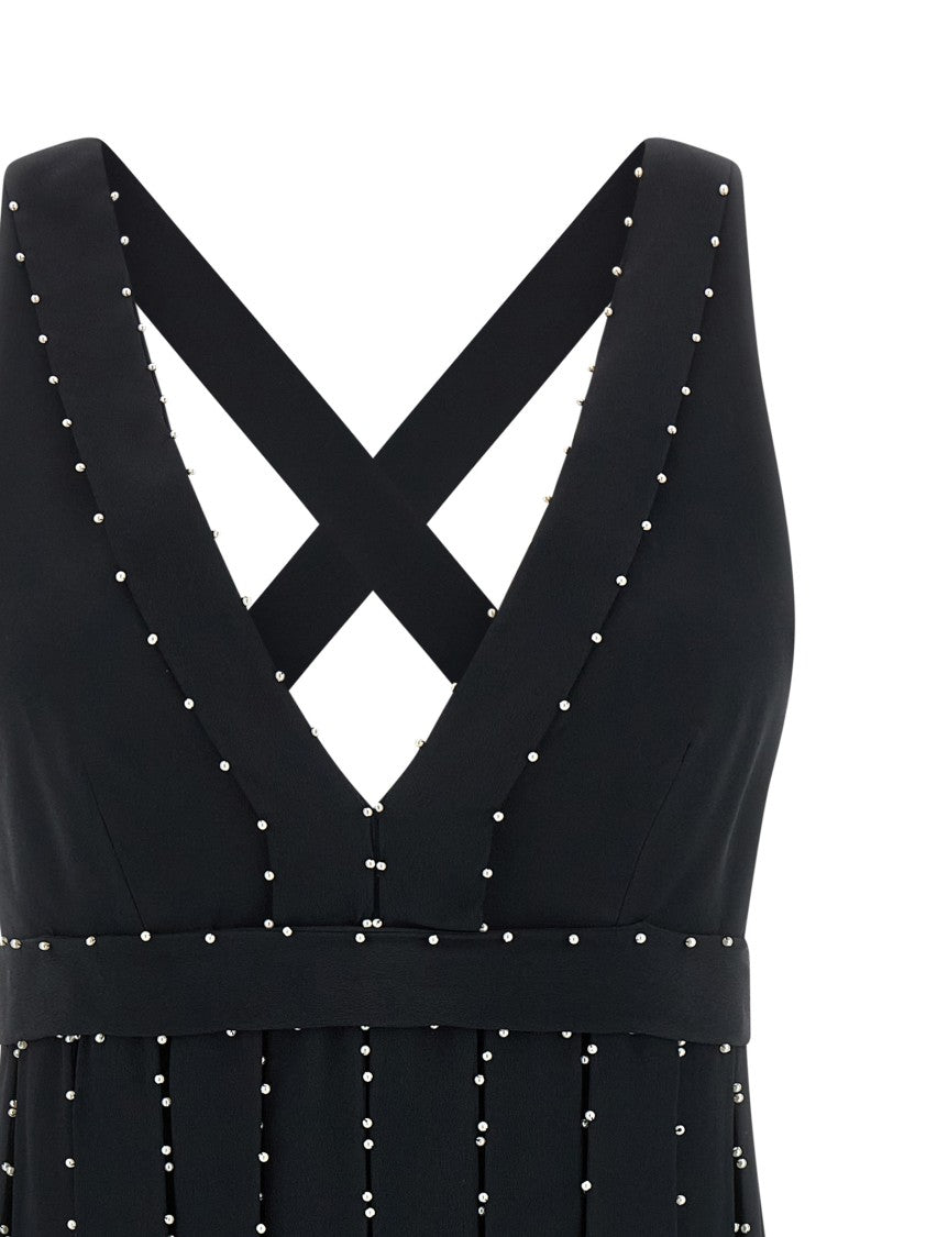 Giovanni Bedin Silk Blend Mini Dress With Pearl