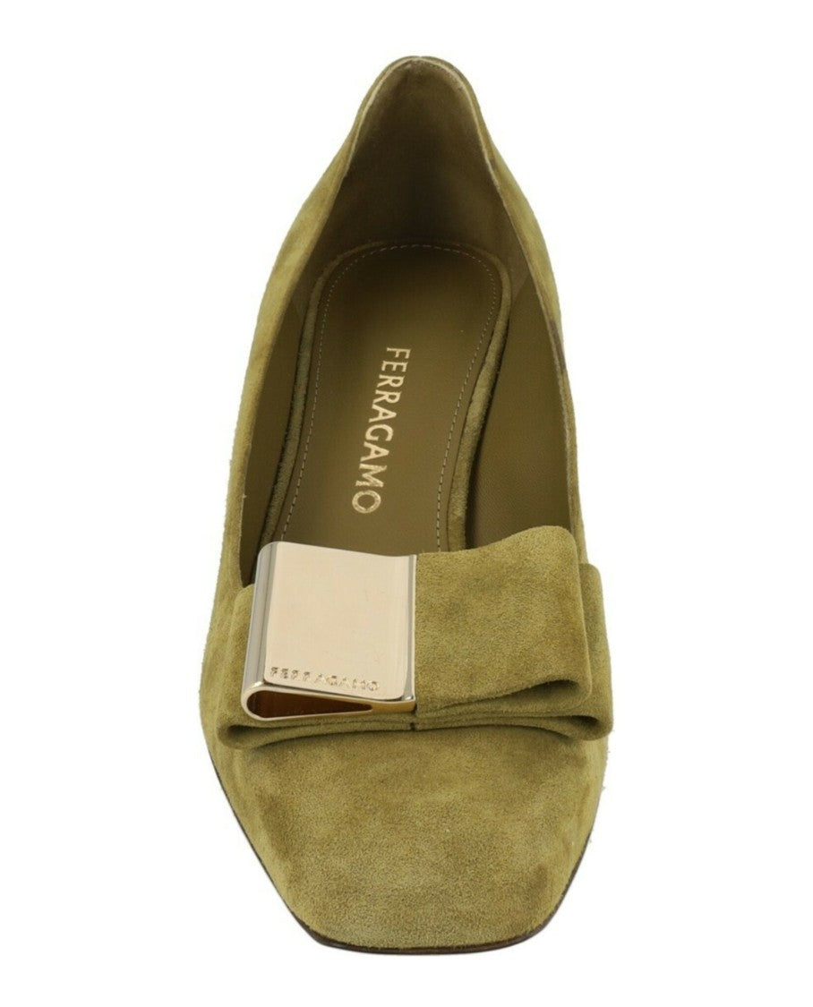 Ferragamo Lena Suede Pumps