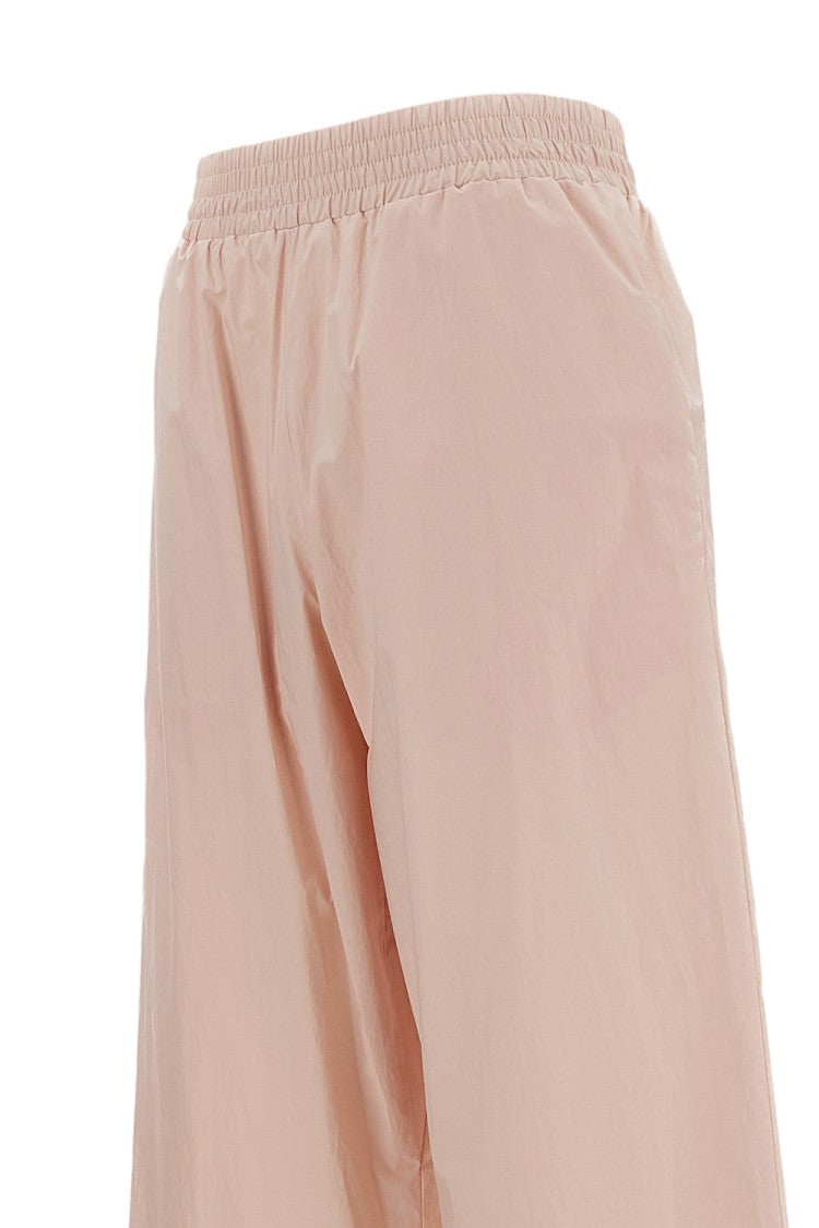 Plan C Wide Cotton Trousers With Adjustable Snap Hem