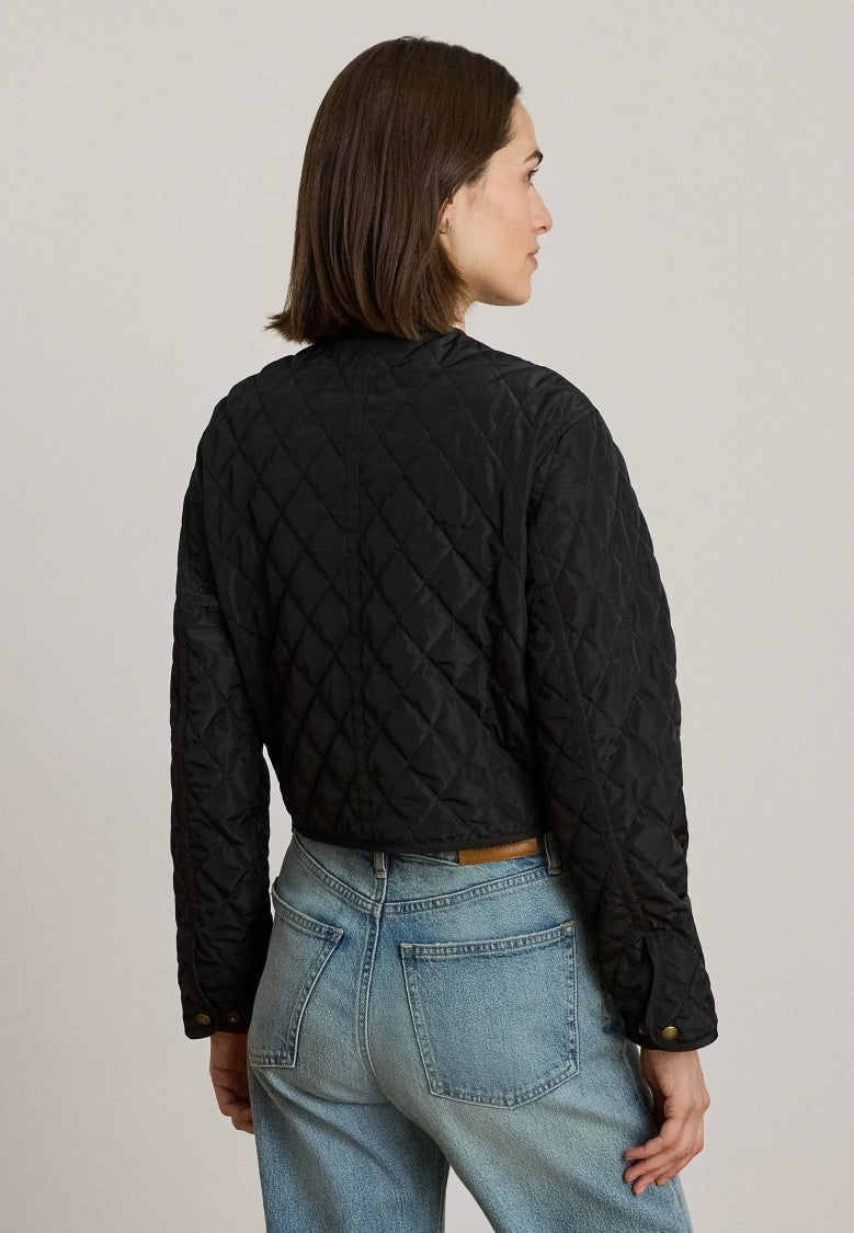 Lauren Ralph Lauren Cropped Diamond Quilted Jacket