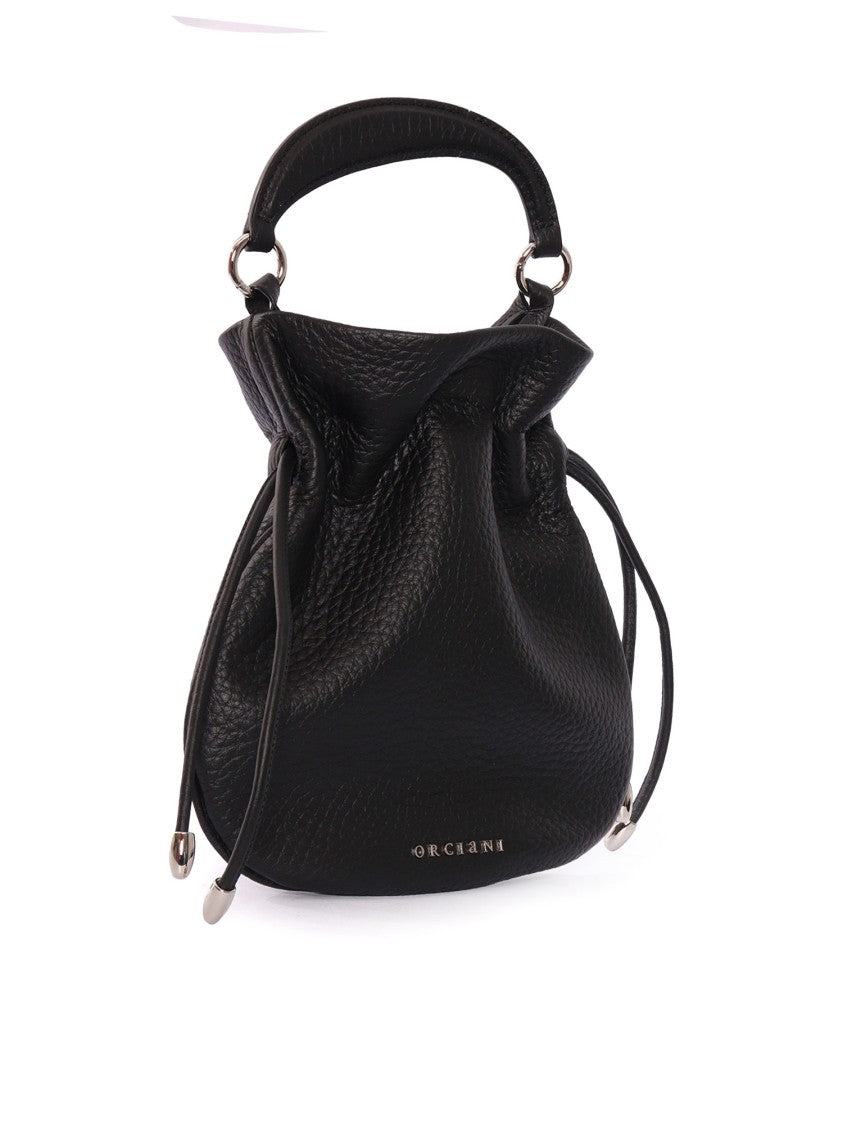 Claudio Orciani Black Textured Calf Leather Tote Bag