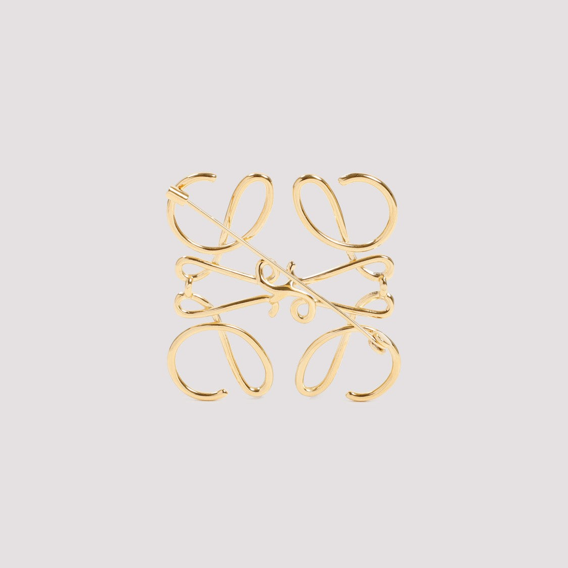 Loewe Gold-Plated Anagram Brooch