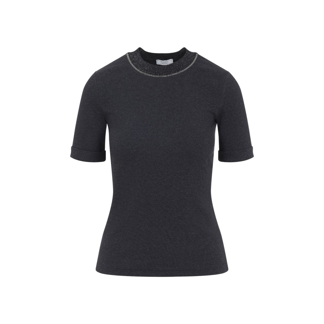 Peserico Grey Cotton T-Shirt