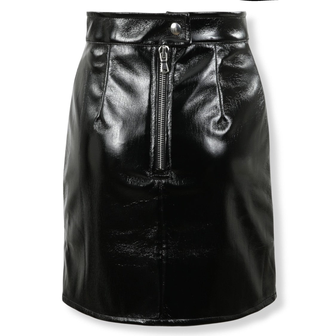 Fiorucci Shiny Vinyl Miniskirt With Logo Detail