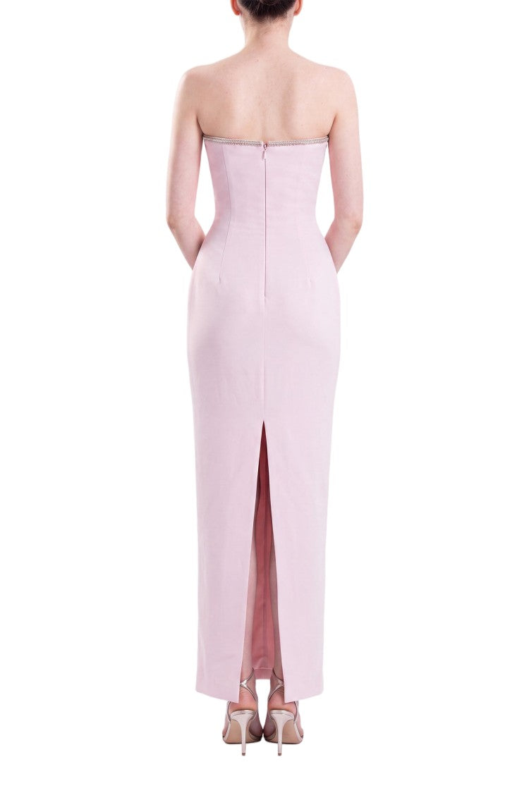 Saiid Kobeisy Strapless Pink Midi Dress