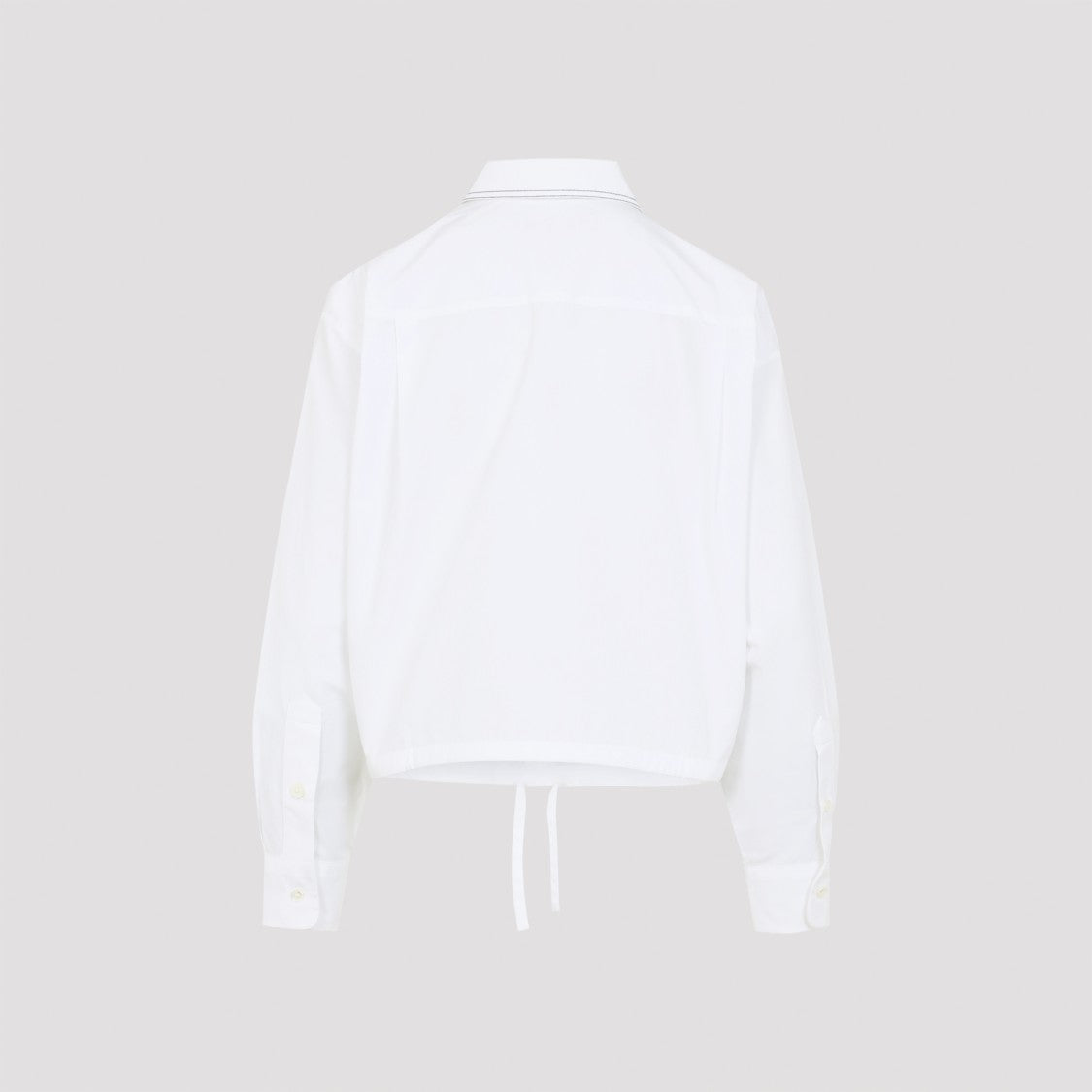 Marni Crisp White Cotton Shirt With Contrasting Stitching