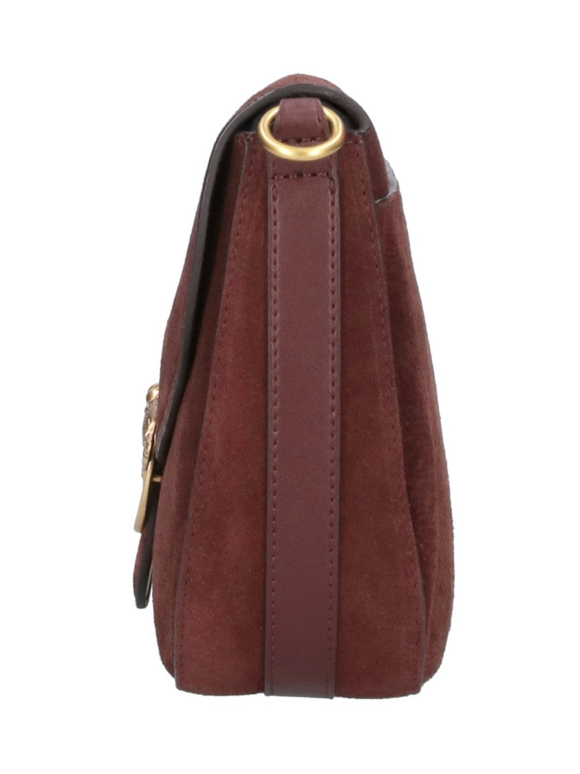 Pinko Bordeaux Mini Love Bag Satchel Suede Shoulder Bag