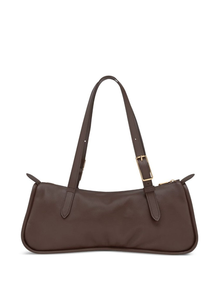 Longchamp Elongated Smooth Leather Handbag