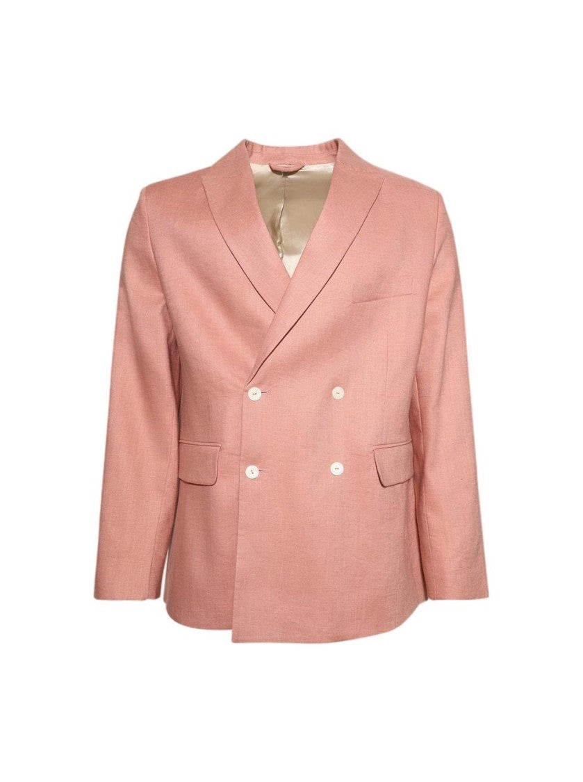 Bode Lightweight Double-Breasted Suit Jacket - Pink