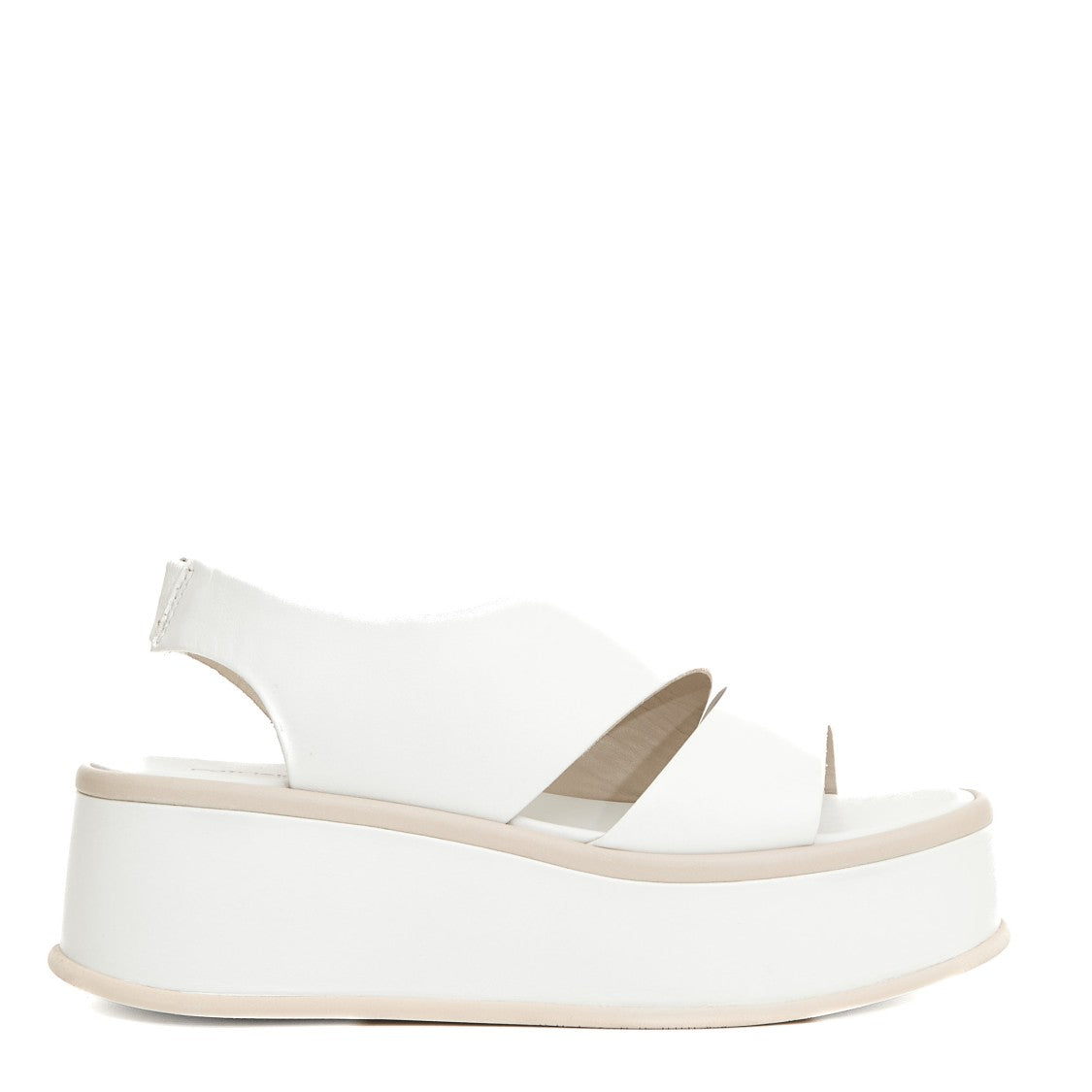 Patrizia Bonfanti 5Cm Wedge Sandal In White Leather