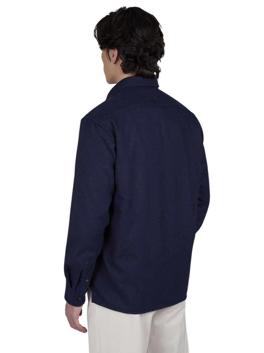 Paul & Shark Navy Wool Blend Jacket With Classic Detailing