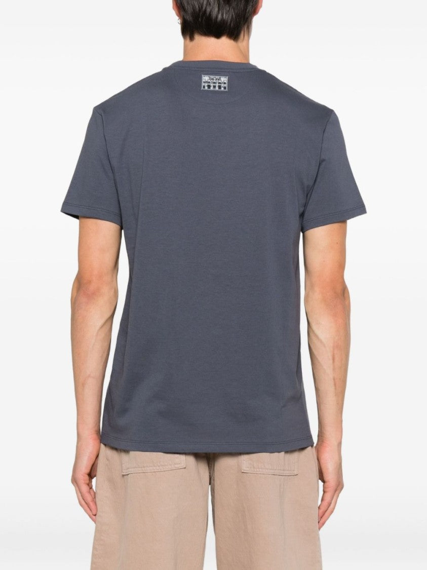 Fendi Cotton T-Shirt With Subtle Logo Emblem