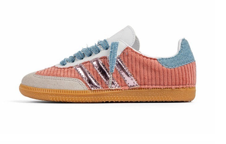Adidas Samba Custom Sneakers With Unique Corduroy Texture
