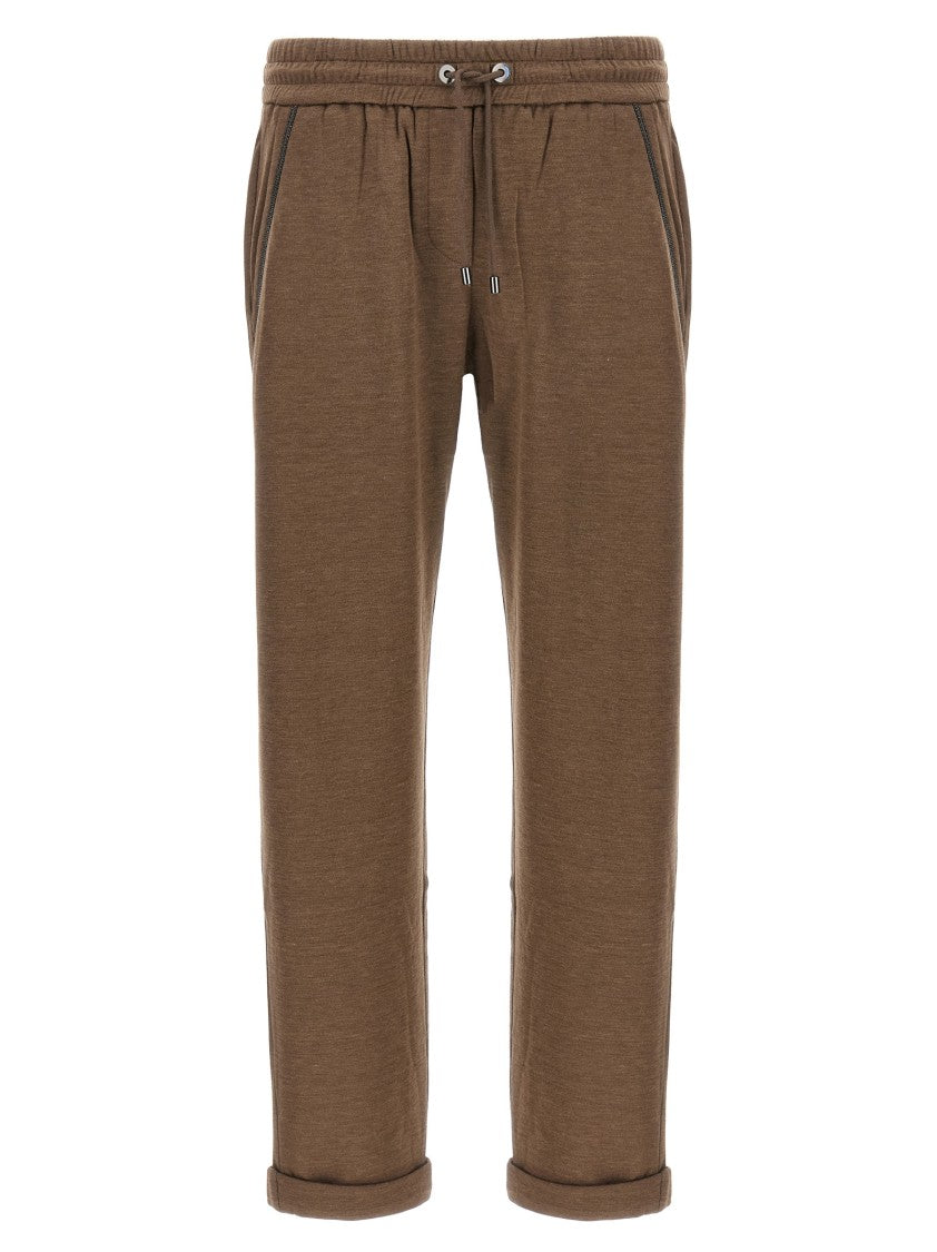 Brunello Cucinelli Shiny Pocket Detail' Joggers