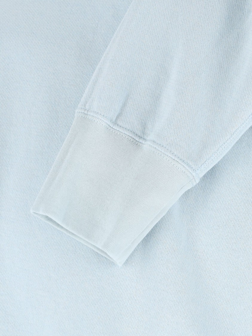 Auralee Light Blue Cotton Blend Ribbed Sweater