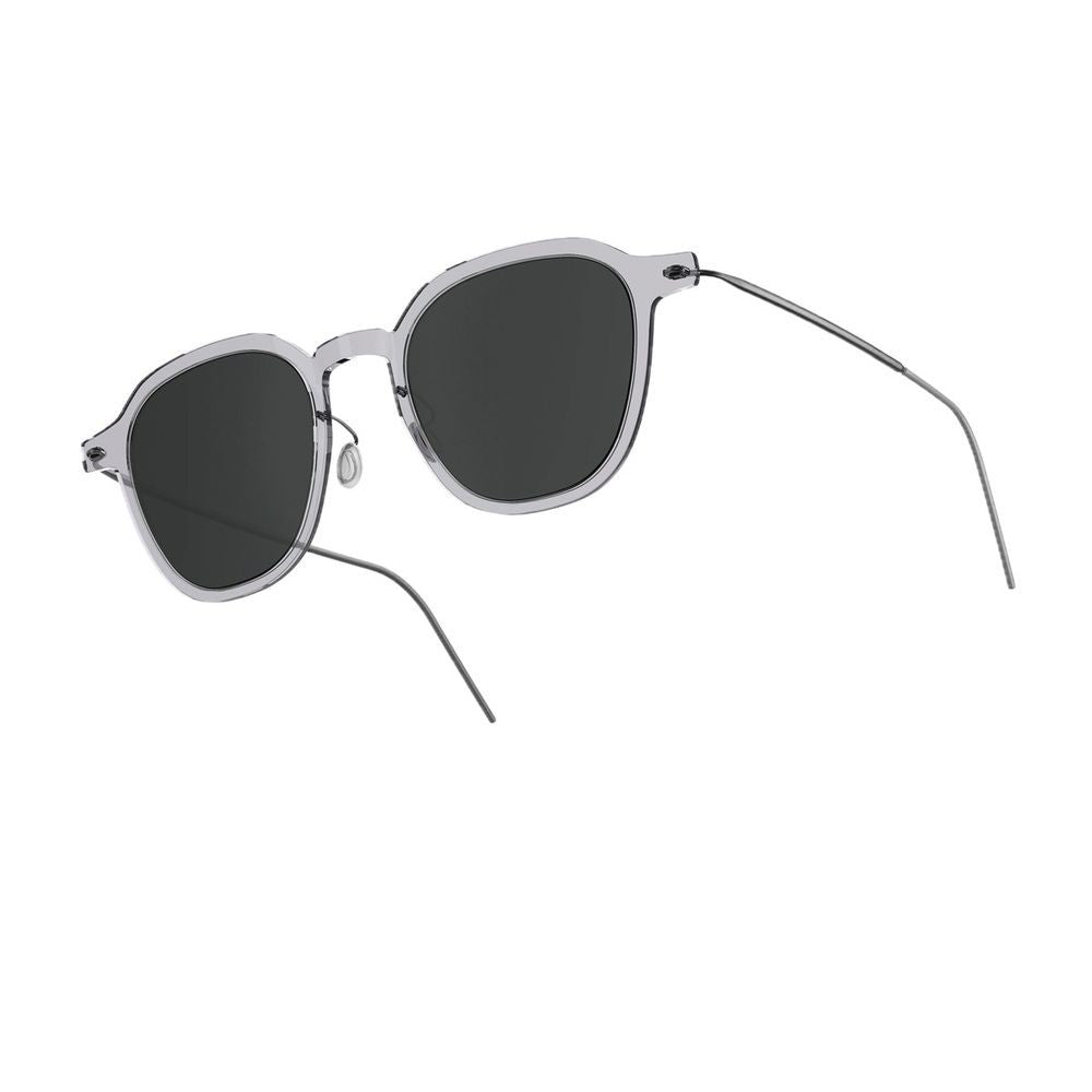 Lindberg Lindberg Sun Titanium 8348 C07/Colour 10/Sl110 Crystal Grey Geometric Frame Acetate-Titanium Sunglasses