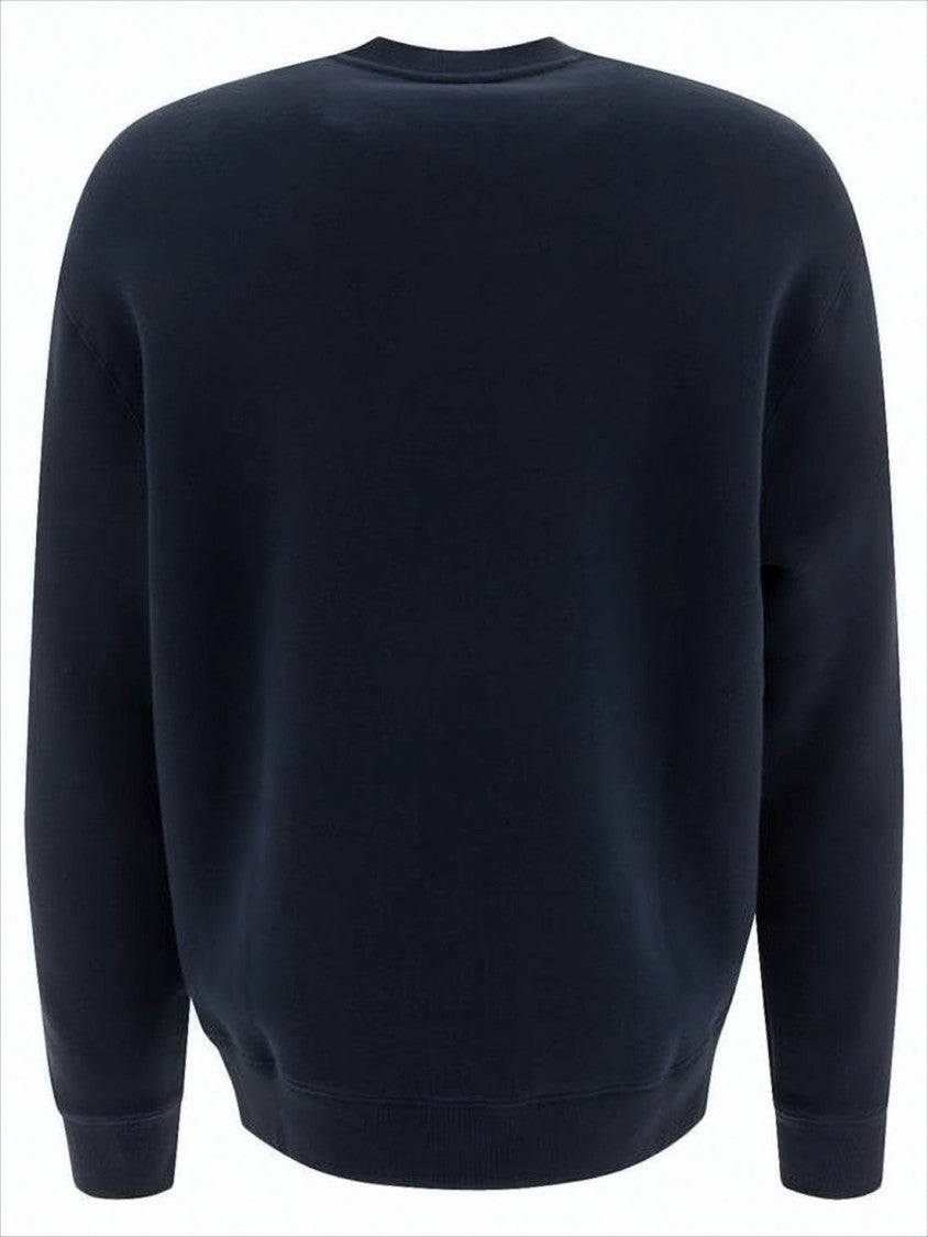 Maison Kitsuné Long-Sleeve Black Sweatshirt With Bold Script Logo