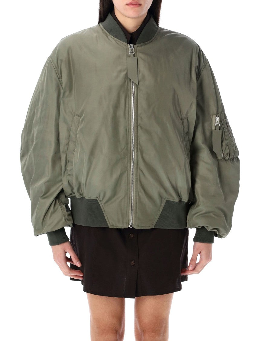 The Attico Relaxed-Fit Military Green Bomber Jacket