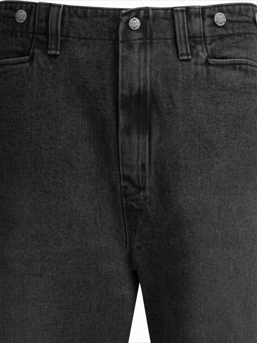 Needles Washed Black Straight-Leg Denim Pants