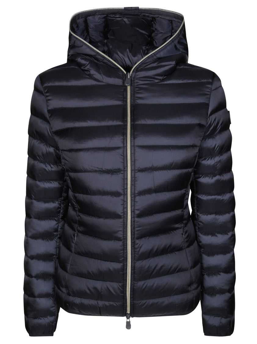 Save The Duck Hooded Short Jacket With Fitted Silhouette