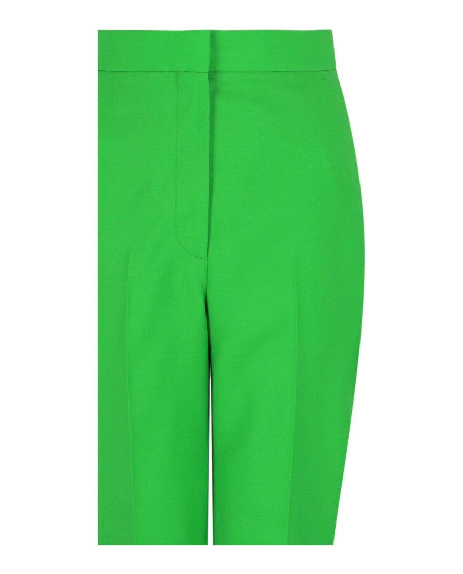 Alexander Mcqueen Mid Rise Wool-Blend Trousers