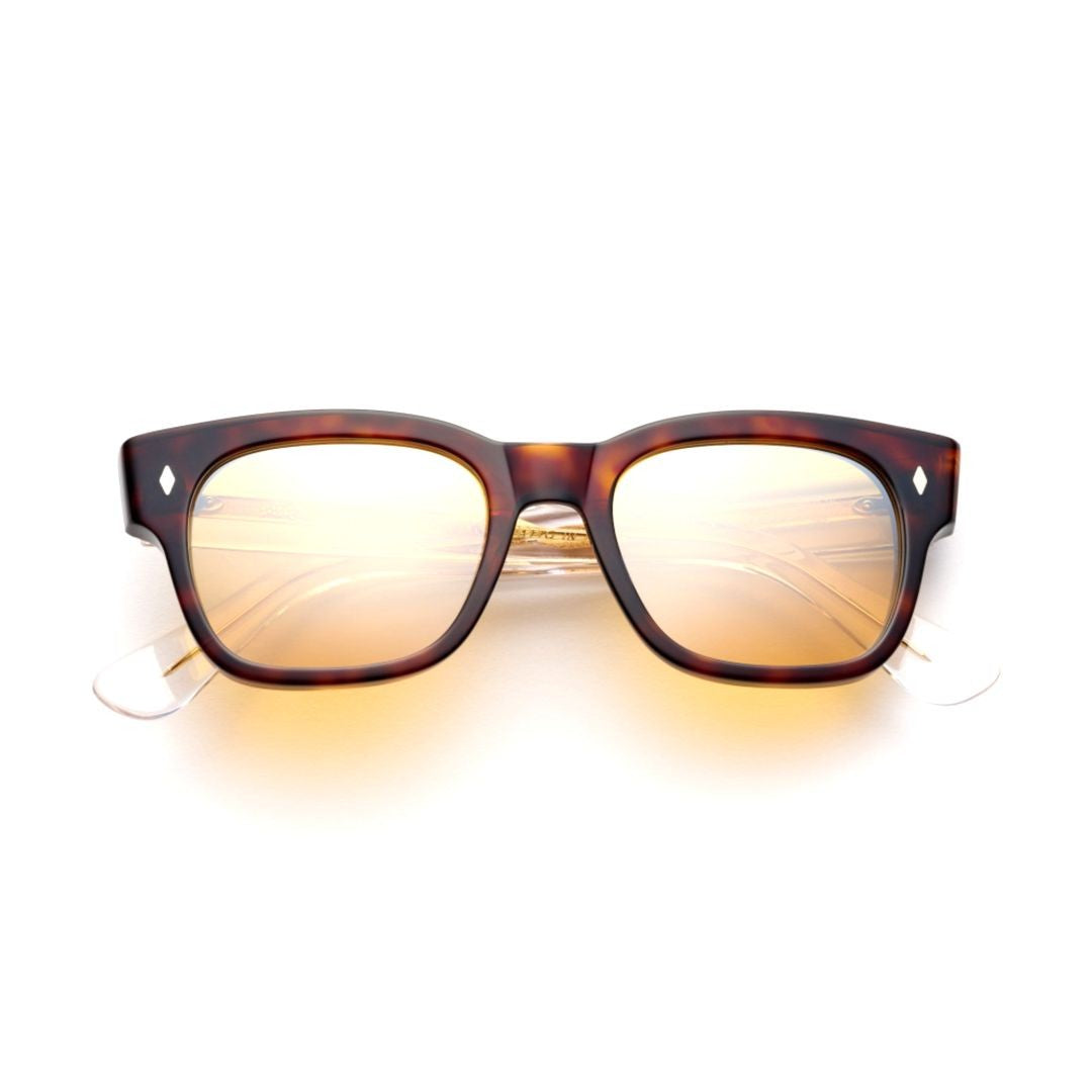 Kador Timeless/N 1962 Rectangular Tortoiseshell Sunglasses With Gold Accents
