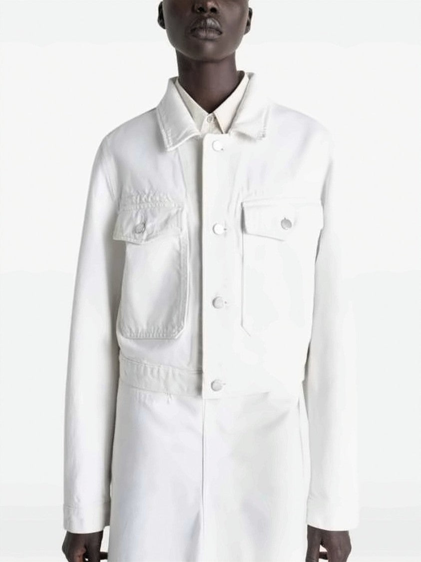 Lemaire Cropped Boxy Jacket With Classic Collar