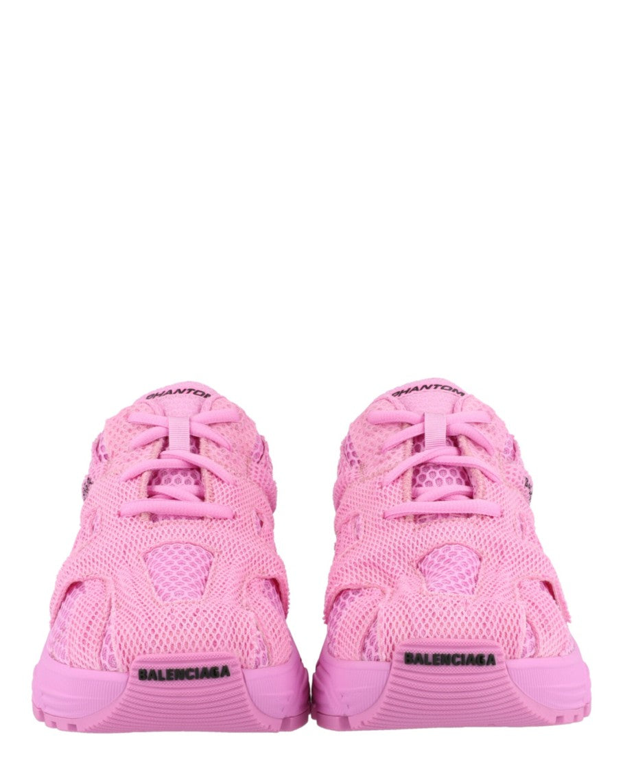 Balenciaga Frayed Mesh Low-Top Sneakers With Elevated Platform