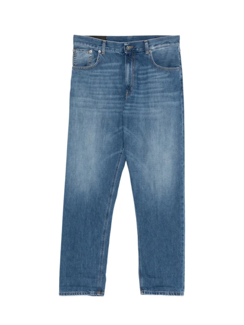 Dondup Mid-Blue Denim Straight Leg Jeans