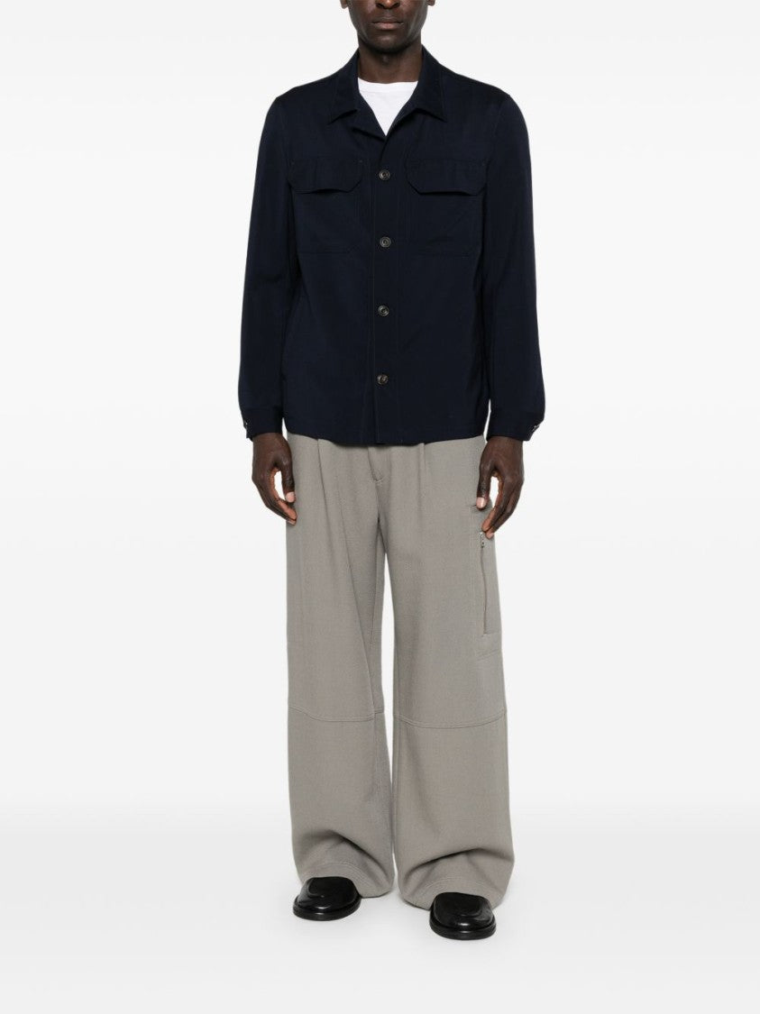 Luigi Bianchi Brando Minimalist Tailored Flap Jacket