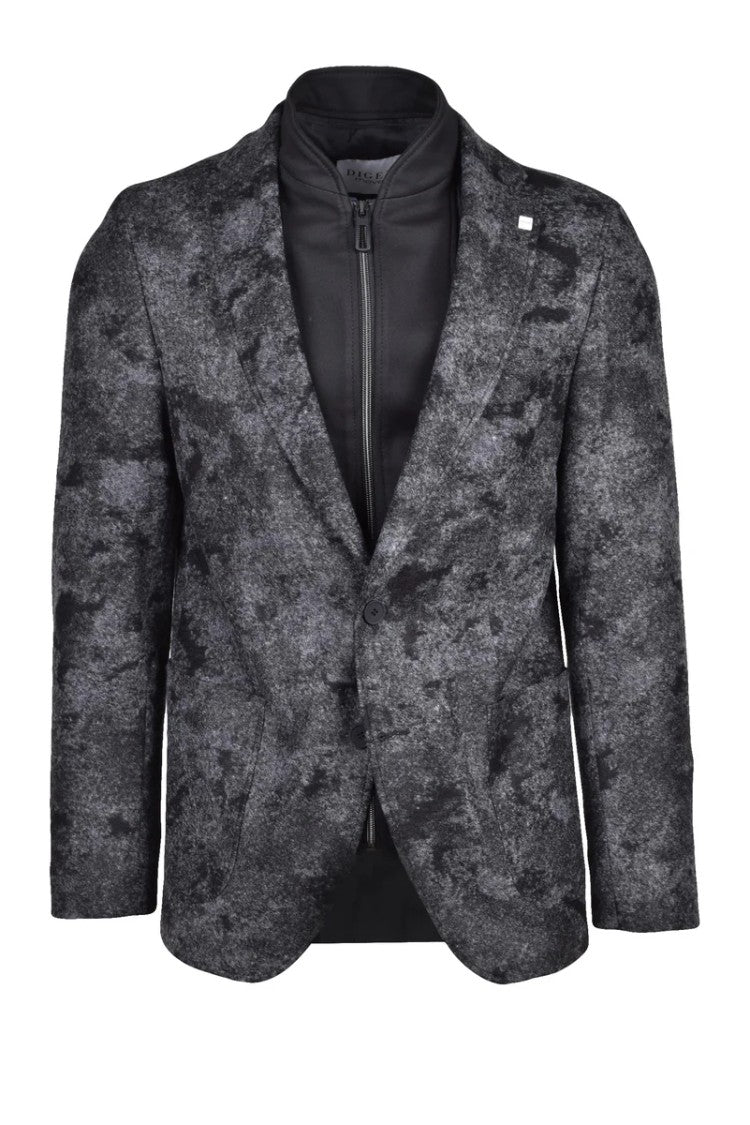 Digel Move Black/Grey Acrylic Wool Polyester Jacket