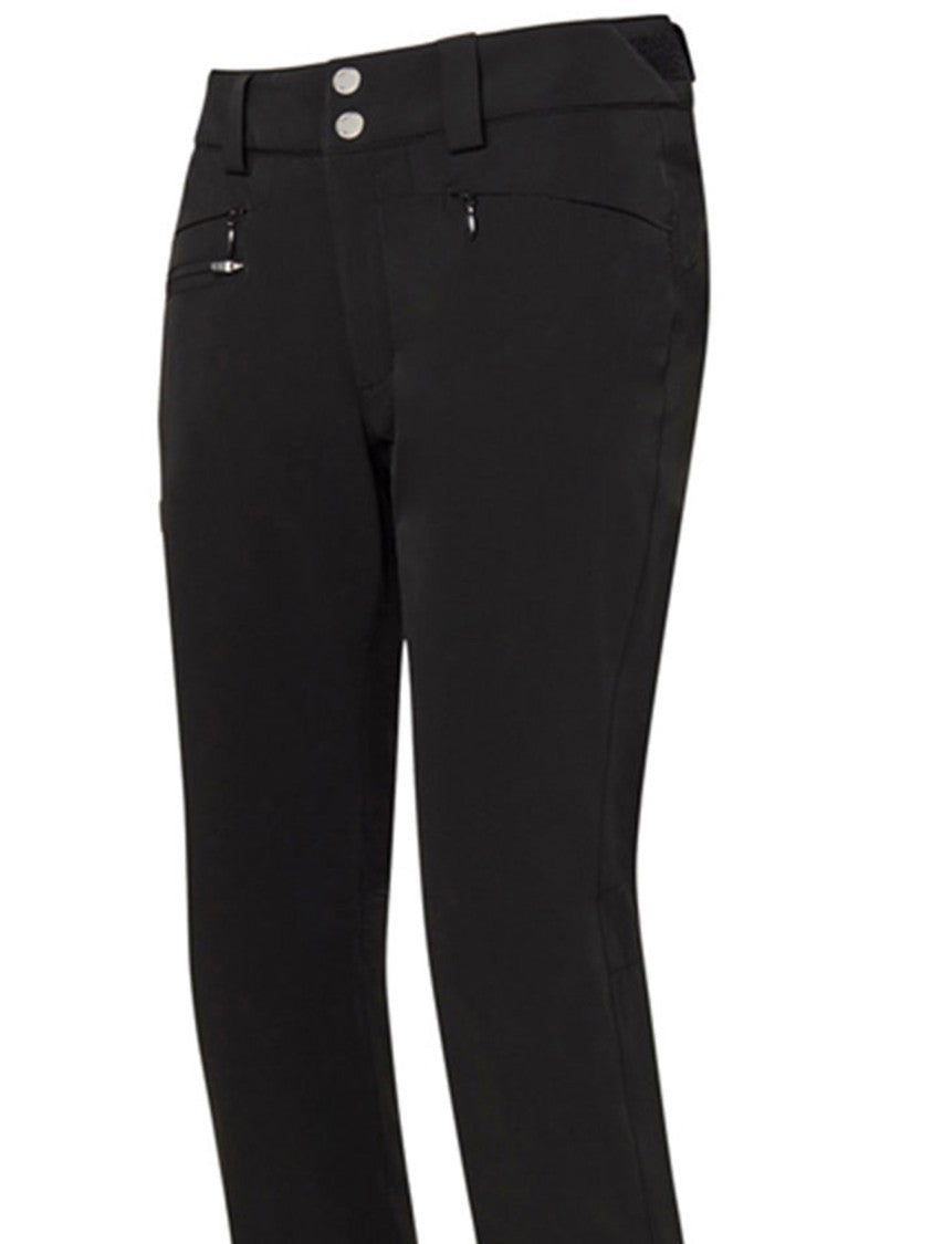 Descente Nina Streamlined Black Metallic Button Pants