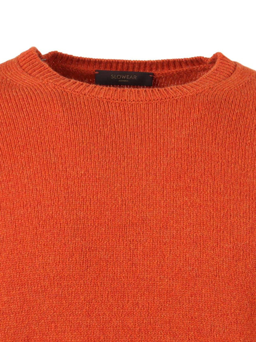 Slowear Zanone Neutrals Knit Sweater With Minimalist Design