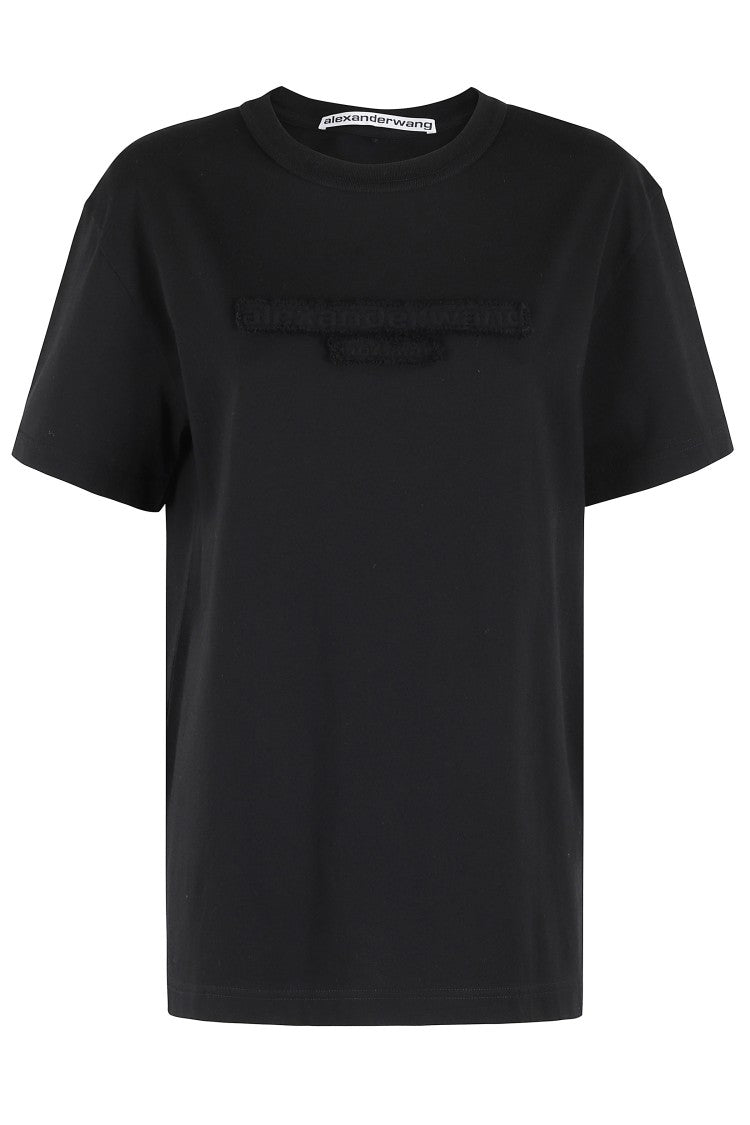 Alexander Wang Distressed Logo Short Sleeve Tee