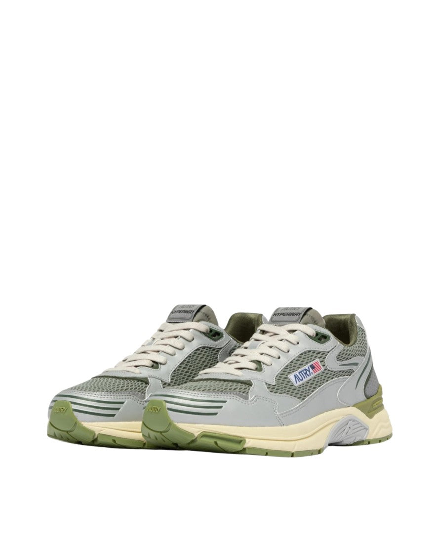 Autry Hyperway Men’S Silver/Sea Grass Sneakers