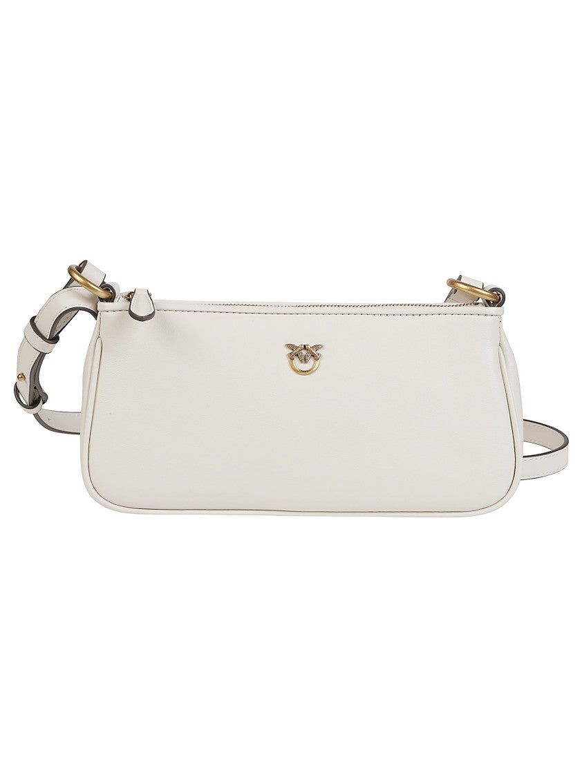 Pinko Half Moon Baguette Mini Leather Shoulder Bag