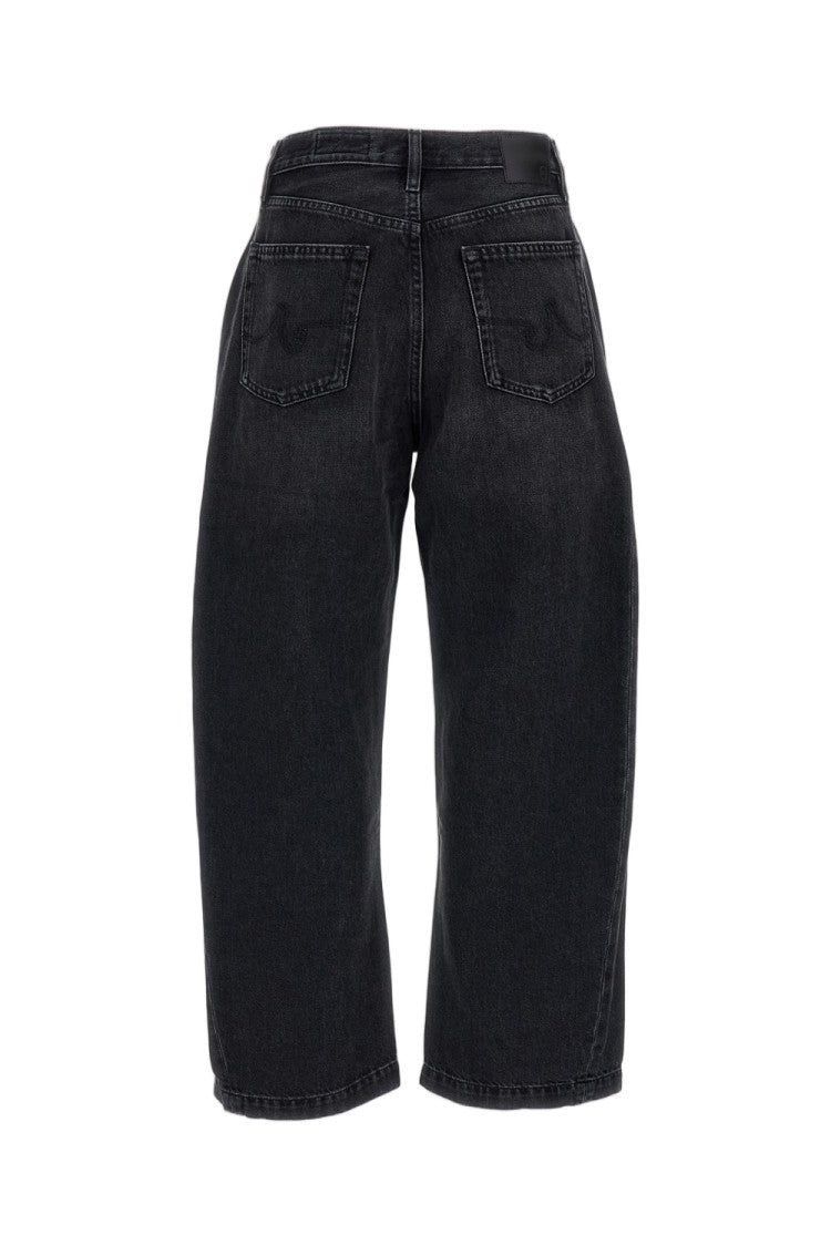Ag Black Hattie High-Rise Barrel Jeans